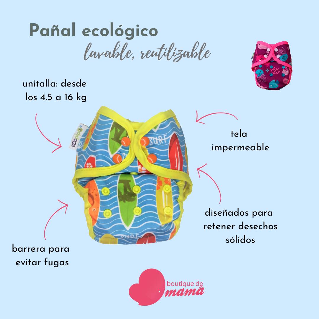 Pañal par alberca lavable, reutilizable