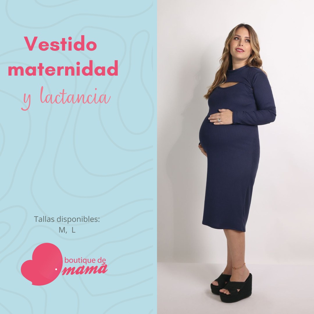 Vestido de maternidad y lactancia sizado recto bolero