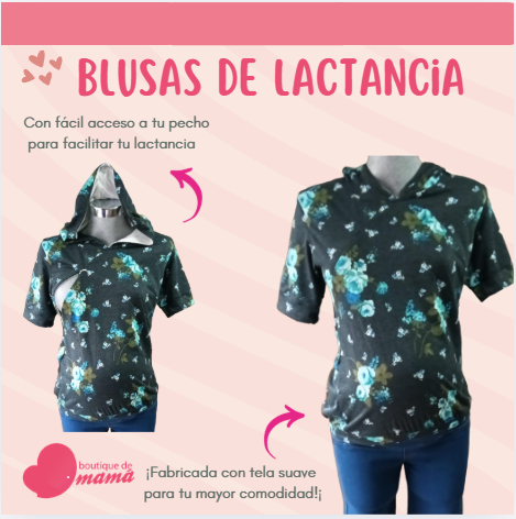 Blusa de Lactancia con Capucha