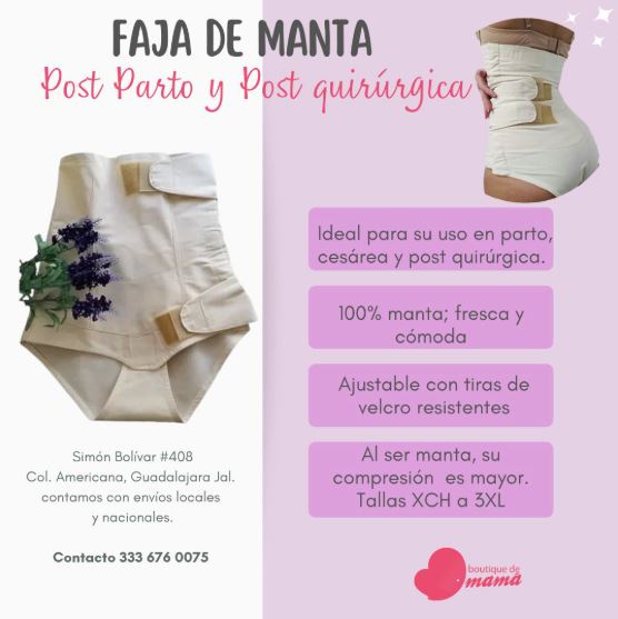 Faja de manta post parto y post cirugía